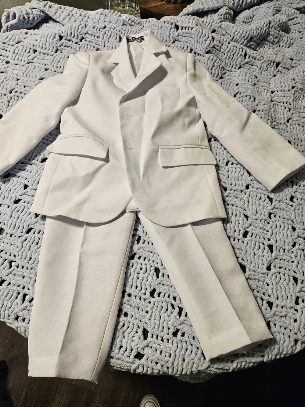White Boys' Two-Piece Suit Jacket & Pants